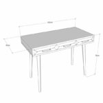 Γραφείο PWF-0280   χρώμα ανθρακί - πεύκο 105x55x79εκ-PK071-000794 - Image 4