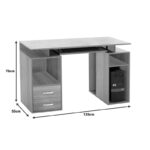 Γραφείο υπολογιστή Liberion   σε απόχρωση sonoma 120x55x76εκ-PK072-000122 - Image 2