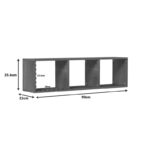 Επιτοίχια ραφιέρα Mikoro   σε φυσική απόχρωση 90x22x25.6εκ-PK230-000058 - Image 4