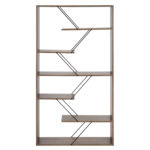 ΒΙΒΛΙΟΘΗΚΗ TARS HM2240.13 OLIVE GREY ΜΕΛΑΜΙΝΗ-ΜΑΥΡΕΣ ΜΕΤΑΛΛΙΚΕΣ ΒΕΡΓΕΣ 84x24x157Yεκ. - ΗΜ0533981 - Image 3