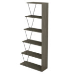 ΒΙΒΛΙΟΘΗΚΗ ΜΙΝΙ TARS HM2241.13 OLIVE GREY ME ΜΑΥΡΕΣ ΒΕΡΓΕΣ 65x22-24x146Υεκ. - ΗΜ0533985 - Image 4
