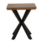 ΒΟΗΘΗΤΙΚΟ ΤΡΑΠΕΖΑΚΙ ΣΑΛΟΝΙΟΥ HM9471.02 MDF ΜΕ ΚΑΠΛΑΜΑ ΑΠΟ ΞΥΛΟ ΚΑΡΥΔΙΑΣ-ΜΕΤΑΛ.ΒΑΣΗ 50x50x58Υεκ. - ΗΜ0534752 - Image 3