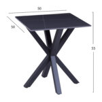 ΒΟΗΘΗΤΙΚΟ ΤΡΑΠΕΖΑΚΙ ΣΑΛΟΝΙΟΥ HM9471.04 BLACK MARBLE TOP-ΜΑΥΡΗ ΜΕΤΑΛ.ΒΑΣΗ 50x50x55Υεκ. - ΗΜ0534754 - Image 2