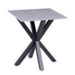 ΒΟΗΘΗΤΙΚΟ ΤΡΑΠΕΖΑΚΙ ΣΑΛΟΝΙΟΥ HM9471.05 GREY MARBLE TOP-ΜΑΥΡΗ ΜΕΤΑΛ.ΒΑΣΗ 50x50x55Yεκ. - ΗΜ0534753