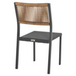ΚΑΡΕΚΛΑ ΑΛΟΥΜΙΝΙΟΥ ΑΝΘΡΑΚΙ ΜΕ RATTAN ΚΑΙ TEXTLINE HM5921.01 46x55,5x83Υ εκ. - ΗΜ0534879 - Image 5
