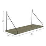 ΡΑΦΙ ΤΟΙΧΟΥ AGILAN ΜΕΛΑΜΙΝΗΣ HM9183.12 OLIVE GREY 72x20x27Y εκ. - ΗΜ0533996 - Image 2