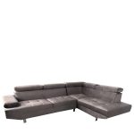 Καναπές Γωνιακός ArteLibre OZMA Γκρι Ύφασμα 254x160x70cm-AR14290036
