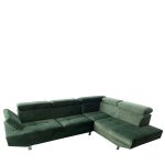 Καναπές Γωνιακός ArteLibre OZMA Πράσινο Ύφασμα 254x160x70cm-AR14290038