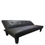 Καναπές Κρεβάτι Τριθέσιος ArteLibre NAHELE Μαύρο PU 179x82.5x78cm-AR14290070 - Image 3