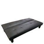 Καναπές Κρεβάτι Τριθέσιος ArteLibre NAHELE Μαύρο PU 179x82.5x78cm-AR14290070 - Image 4