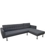 Καναπές Κρεβάτι Γωνιακός ArteLibre OBERON Γκρι Ύφασμα 240x102/175x40cm-AR14290078
