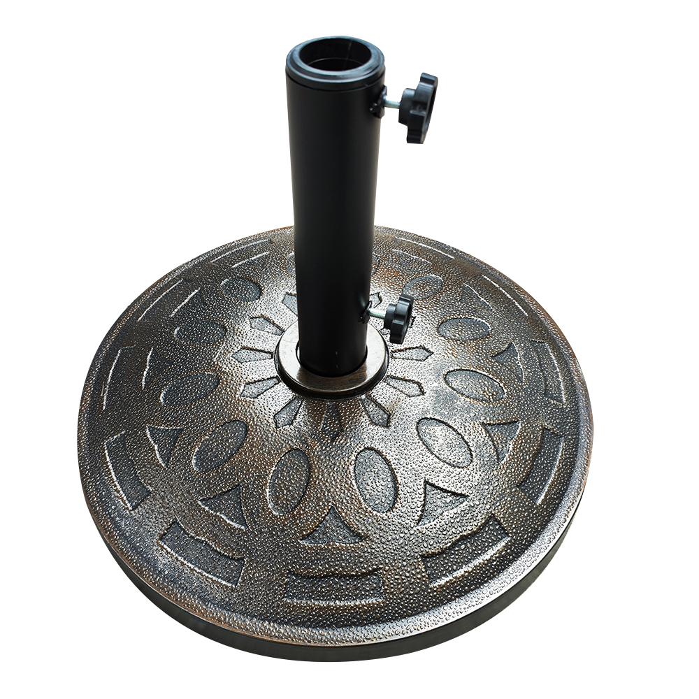 14660077vasiomprelas Βάση Ομπρέλας ArteLibre SOCOTRA 15kg Μαύρο Τσιμέντο/Πλαστικό 48x8cm-AR14660077 - Image 1