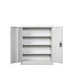 Φοριαμός ArteLibre GONDOLIN Γκρι Ανοιχτό Μέταλλο 90x40x91cm-AR14800026 - Image 3