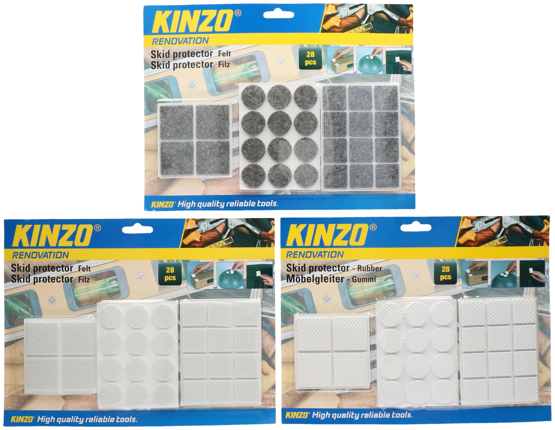 871125215667 Σετ 28τμχ Τσοχάκια Επίπλων KINZO Λευκά Διάφορα Σχέδια 24.4x10.8x0.2cm-AR06450179 - Image 1