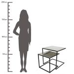 Τραπεζάκι ArteLibre Ασημί Αλουμίνιο 50x50x50cm Σετ 2Τμχ-AR05151730 - Image 3